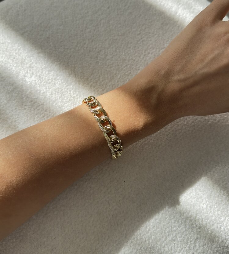 Vip 14k gold renk Samanyolu model bileklik