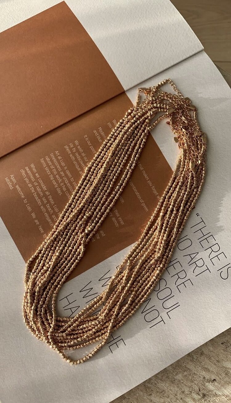 Vip Çelik rose gold dorika kolye