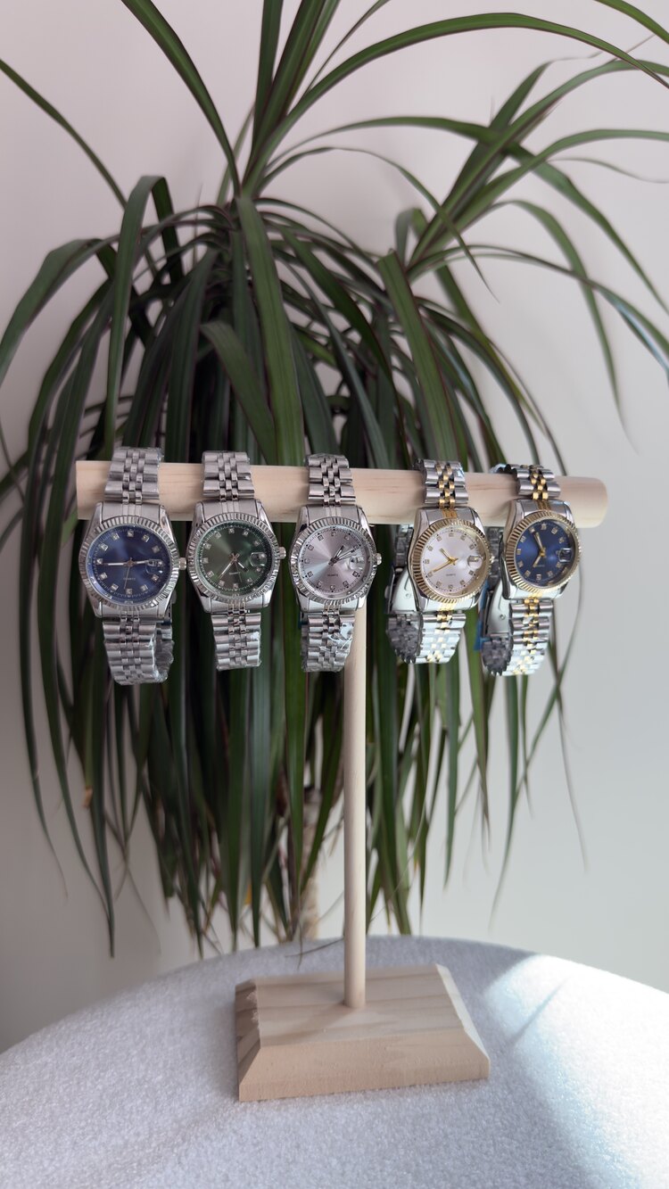 Lacivert kadran silver çelik unisex saat 