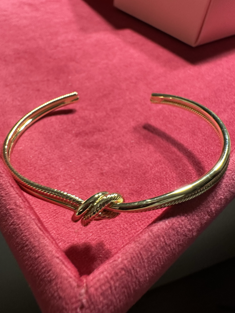Çift Sıra Gold Düğüm Bileklik