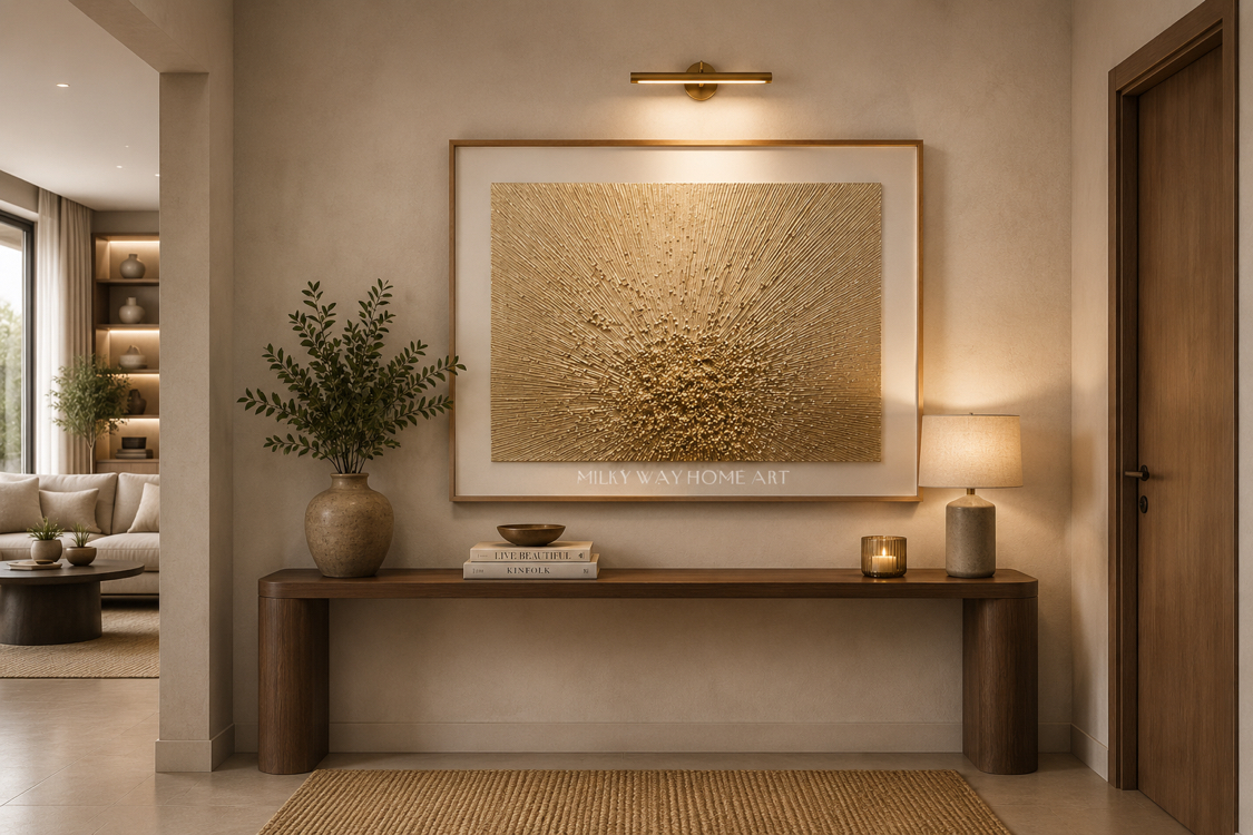 SUNBURST RÖLFEN GOLD DOKULU TABLO
