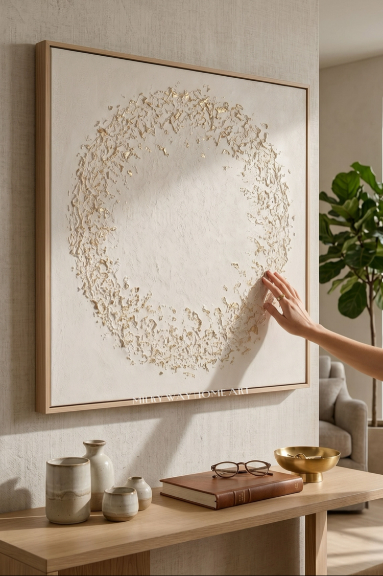 IVORY WREATH RÖLYEF DOKULU TABLO