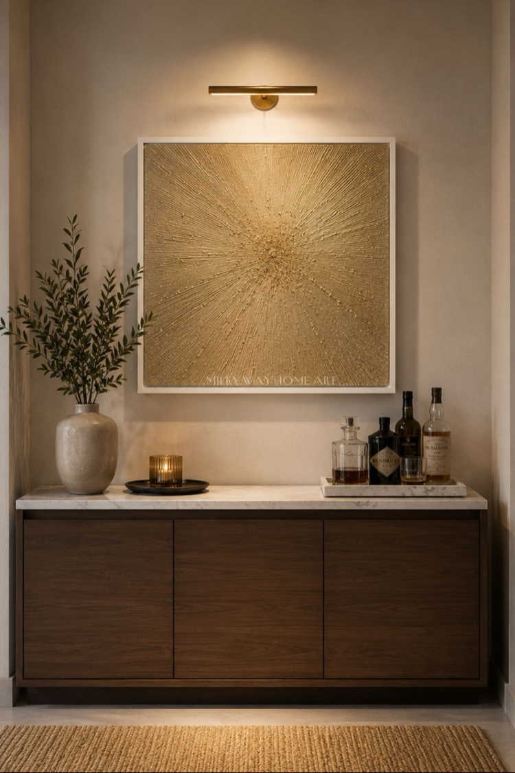 SOLAR ECHOL RÖLYEF GOLD DOKULU TABLO