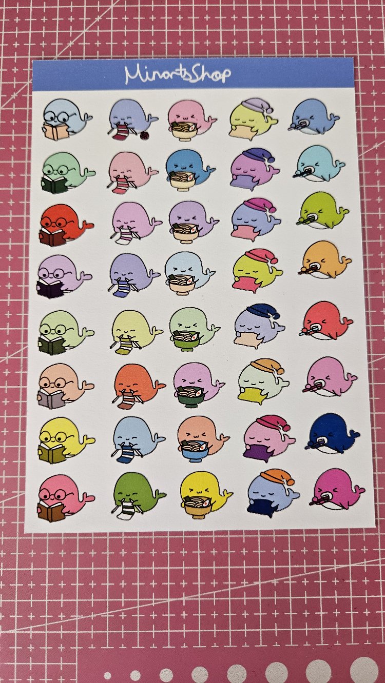 Balina günlük sticker sayfası 