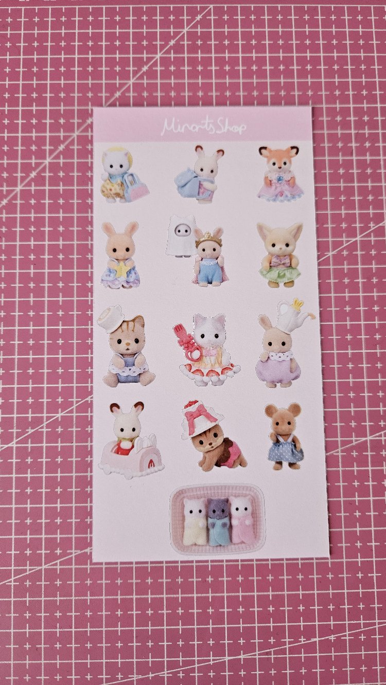 Slyvian ailesi sticker sayfası