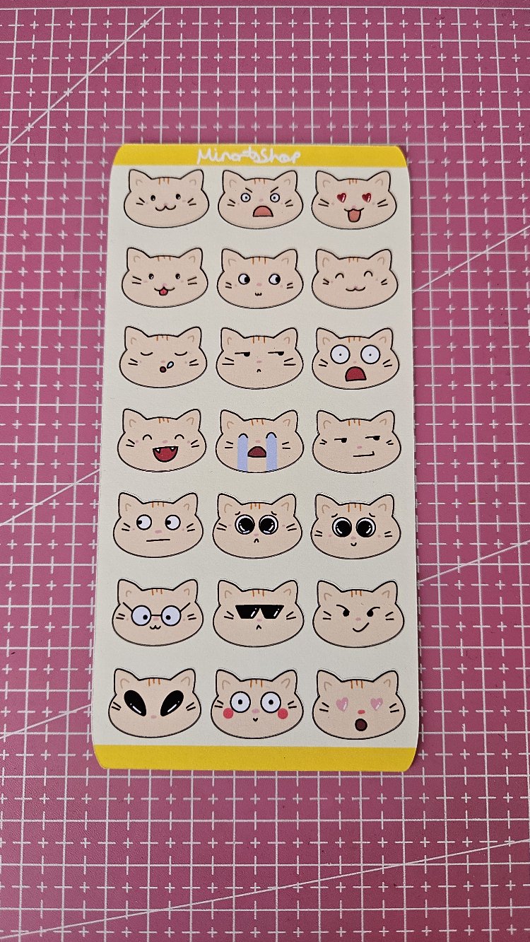 Kediş mood sticker sayfası