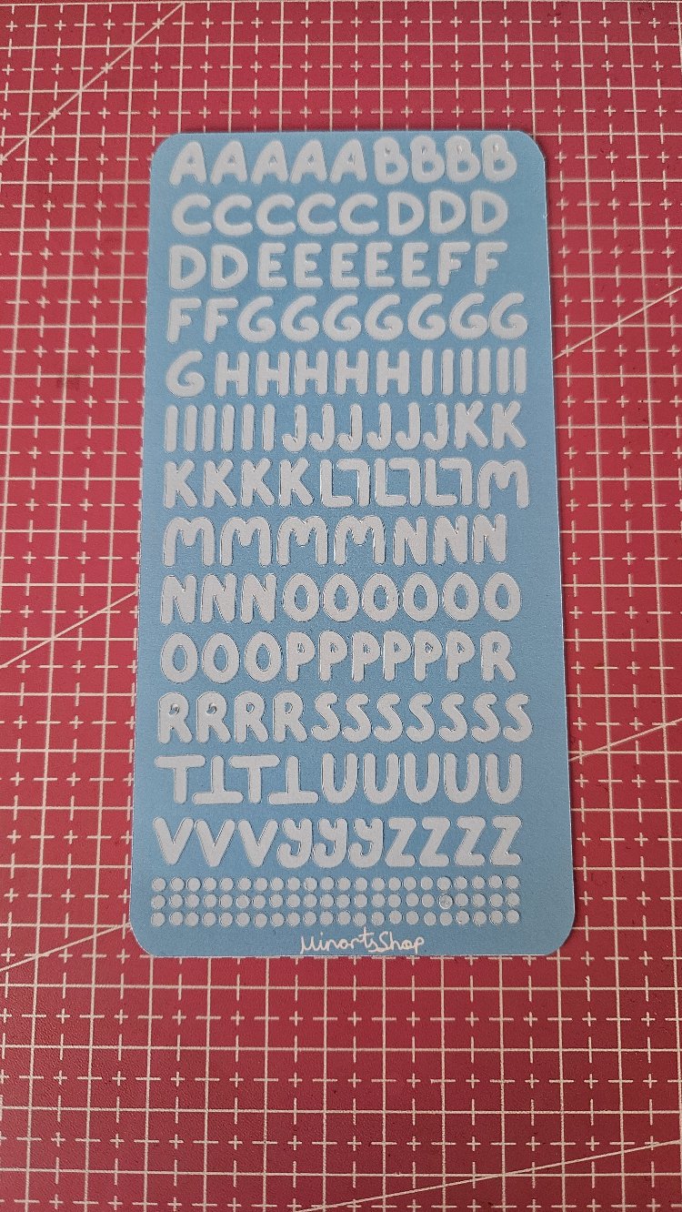 Harf sticker sayfası