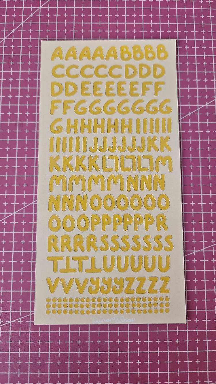 Harf sticker sayfası