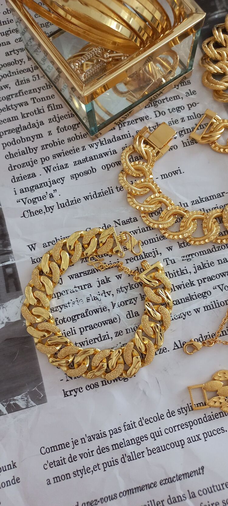 22 K Altın kaplama Gurmet bileklik