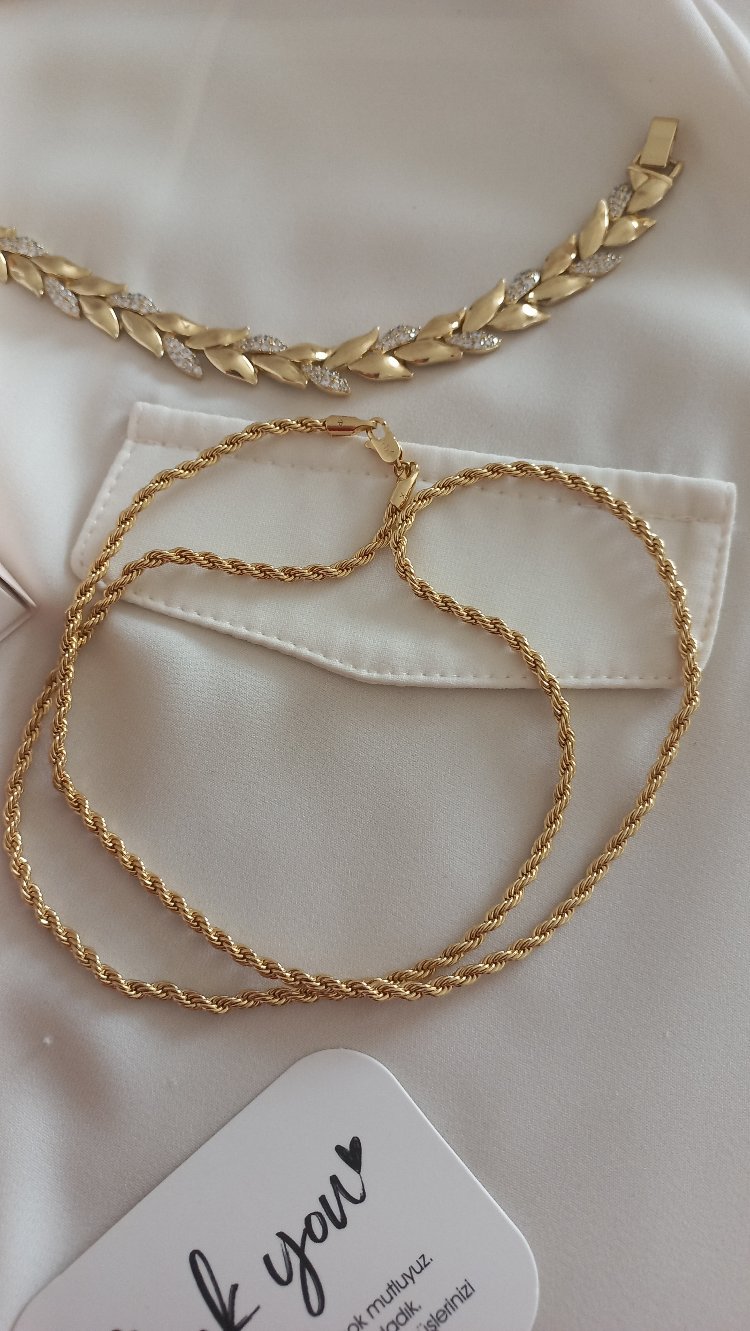 14 K XUPİNG MARKA 60 CM KOLYE