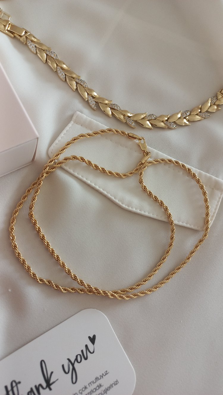 14 K XUPİNG MARKA 60 CM KOLYE