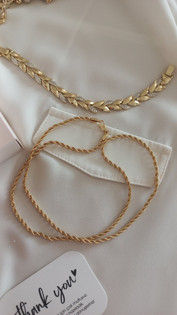 14 K XUPİNG MARKA 60 CM KOLYE