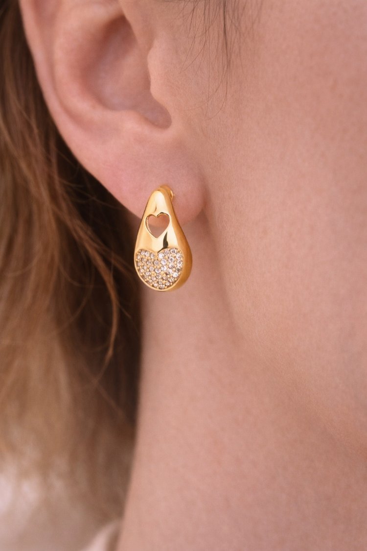 Golden Heart Shine Küpe