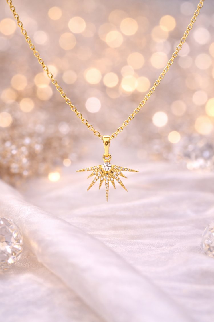 Sunburst Shine Gold Kolye