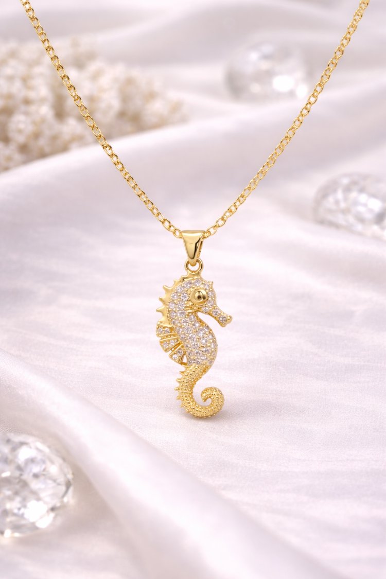 Ocean Pearl Denizatı Gold Kolye