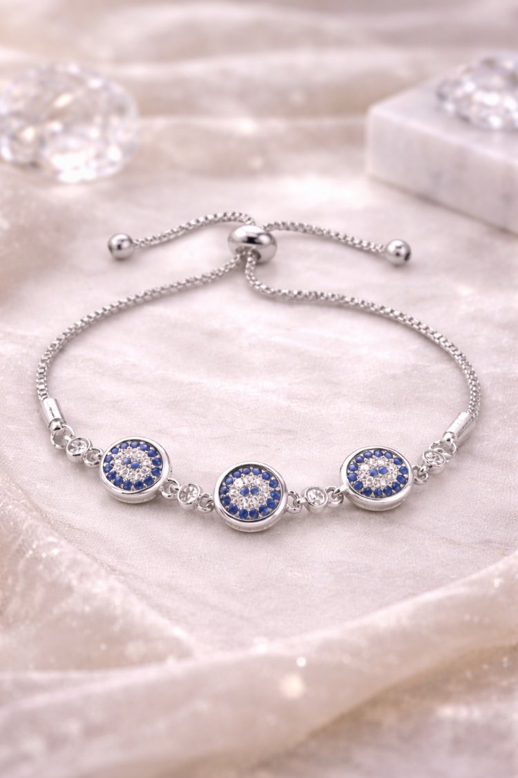 Blue Eye Charm Silver Bileklik VIP