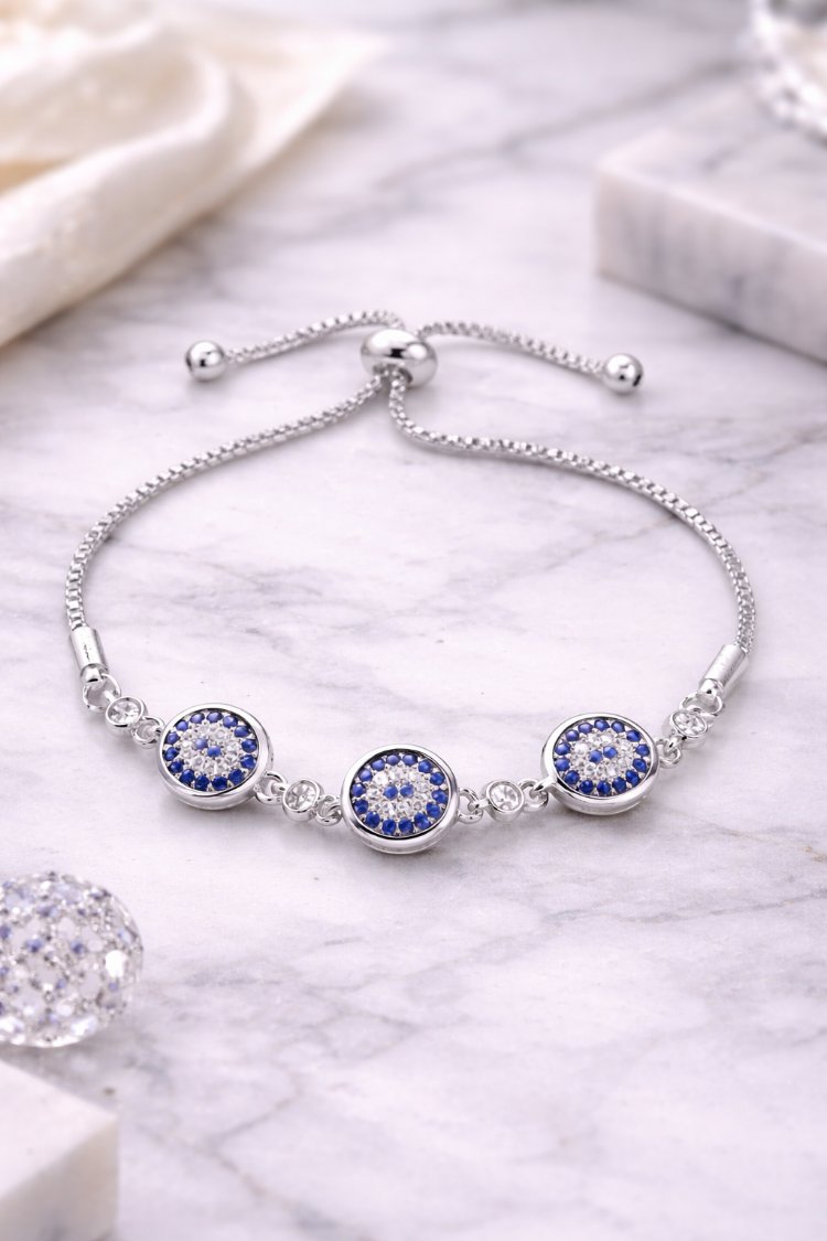 Blue Eye Charm Silver Bileklik VIP