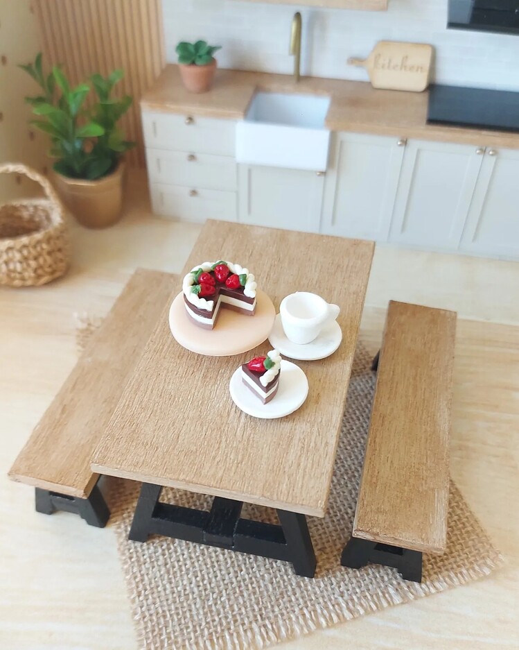 Minidom Travel Dollhouse Kitchen, Çantalı Taşınabilir Bebek Evi, Mutfak Konsept 2