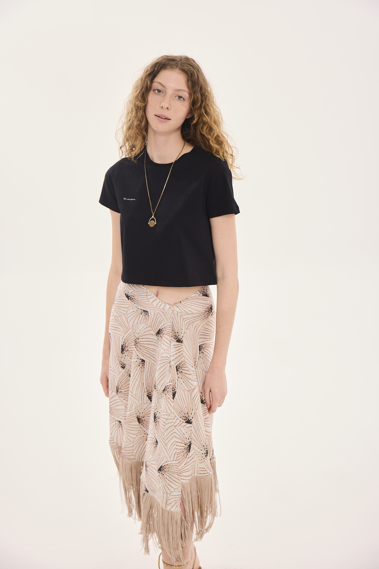 MİA Crop T-shirt / Siyah