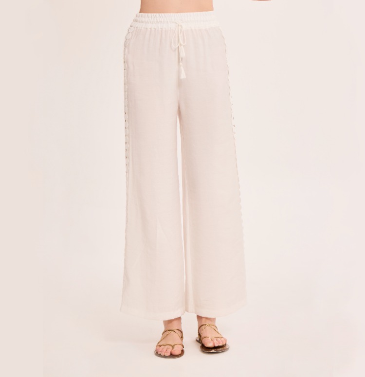 AYDA Dantelli Pantolon /Ekru