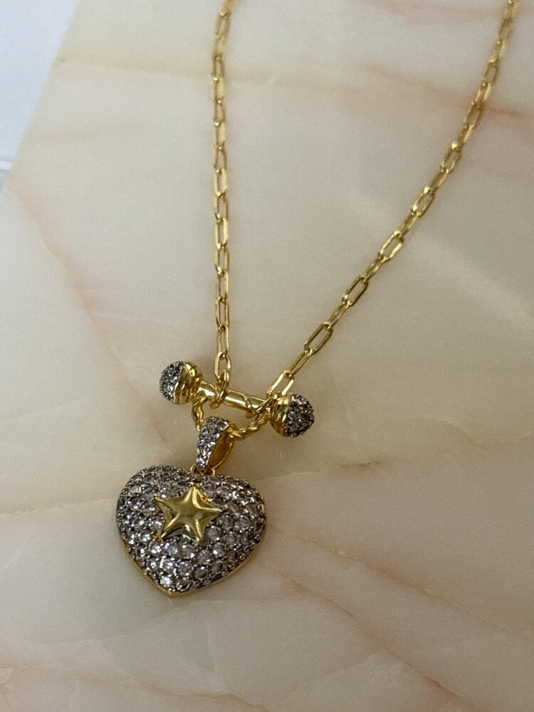 Gold Kalp Çelik Kolye