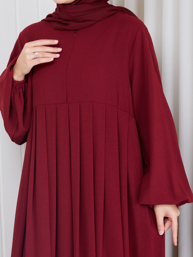 AYROBİN ELBİSE (BORDO)