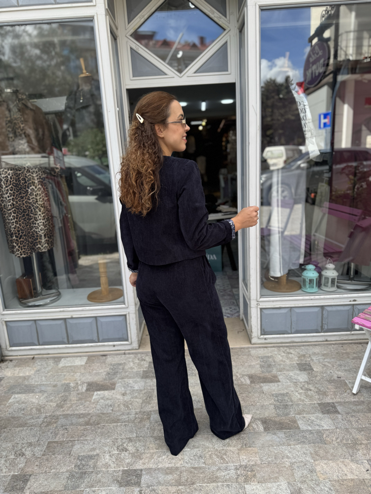 Kadife Ceket Pantolon Takım