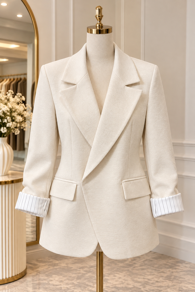 Astarı çizgili blazer ceket