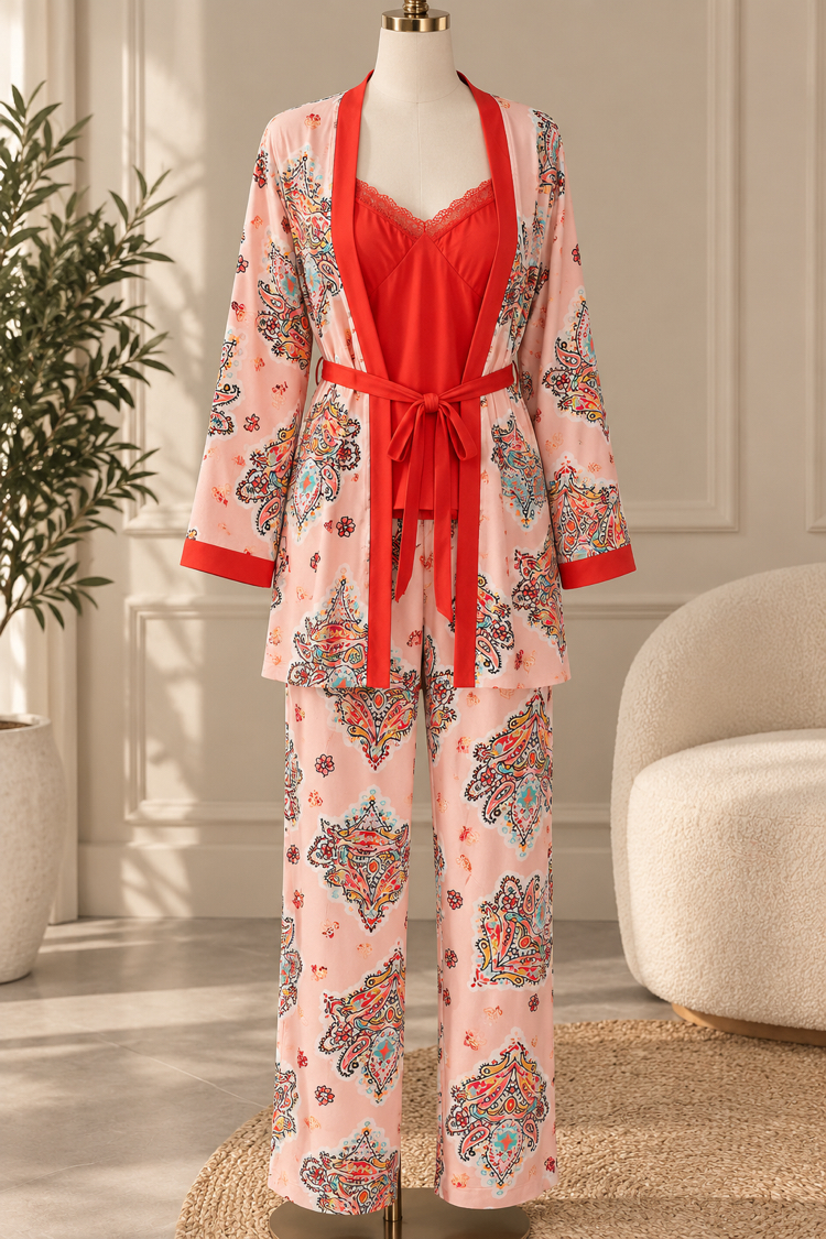 3 Parça Desenli Pijama Takı