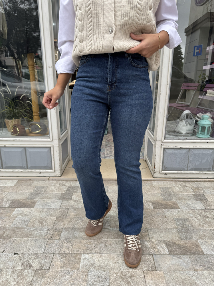 Flare Likralı Kot Pantolon 