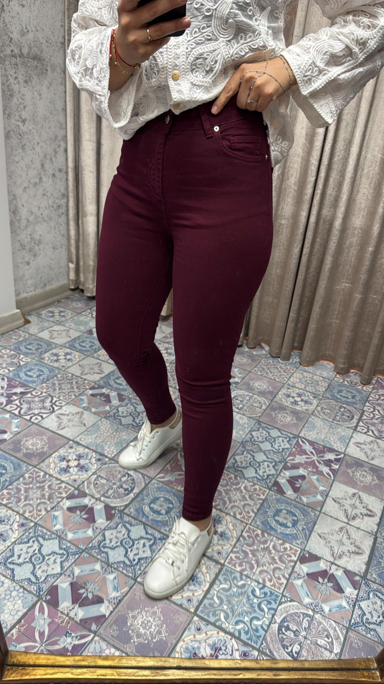 Yüksek bel skinny pantolon 