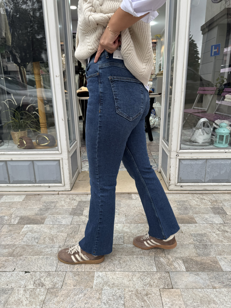 Flare Likralı Kot Pantolon 