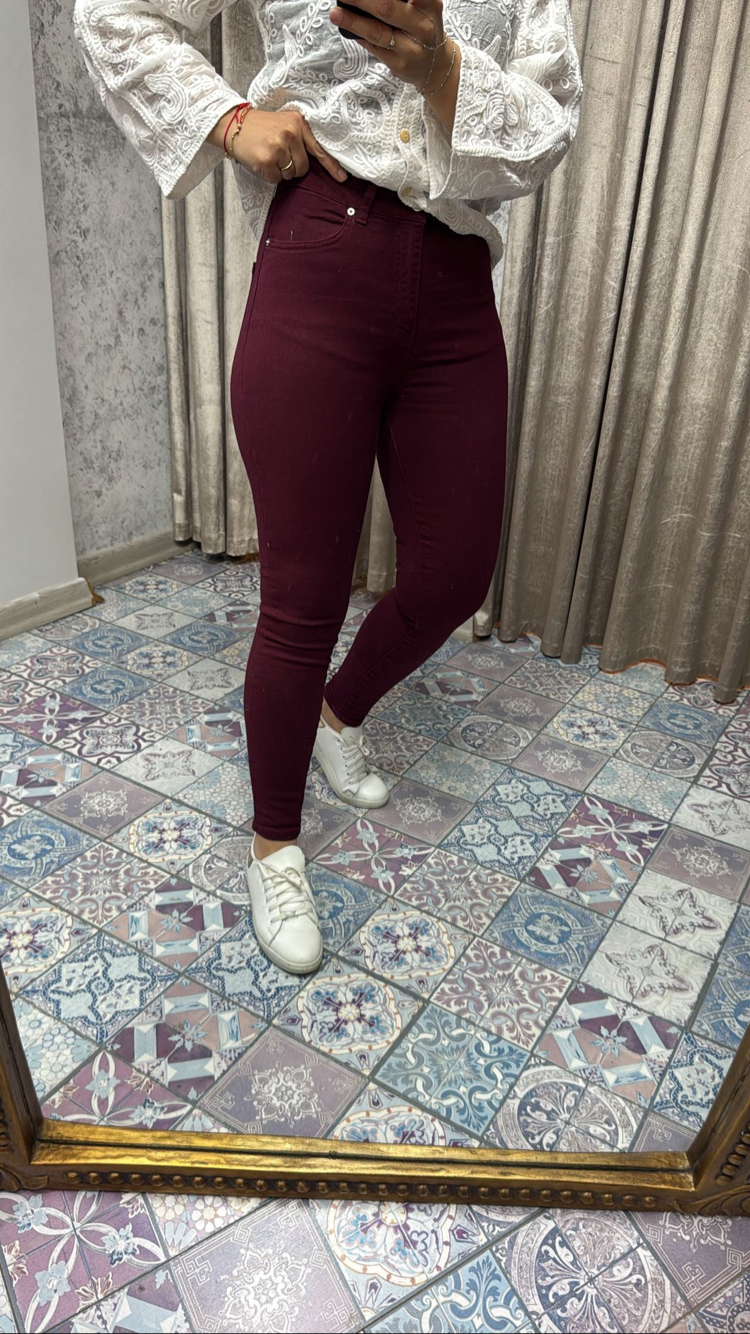 Yüksek bel skinny pantolon 