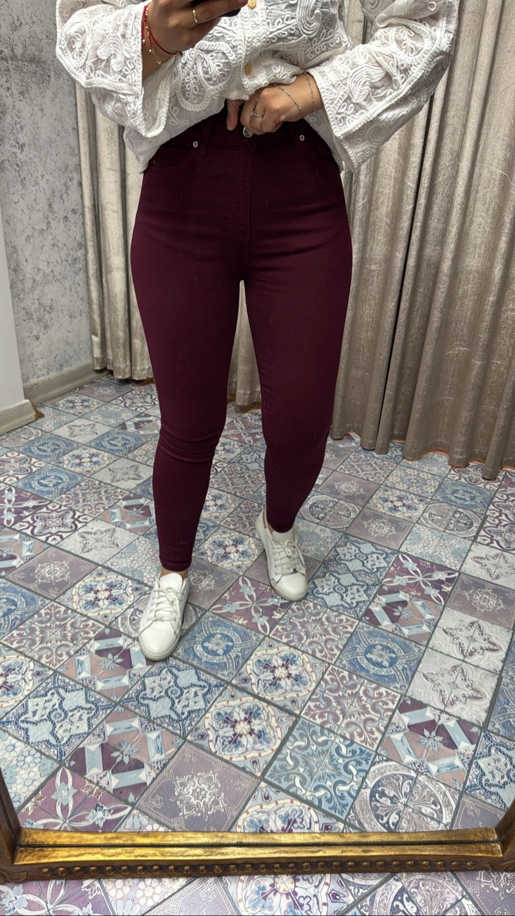 Yüksek bel skinny pantolon 