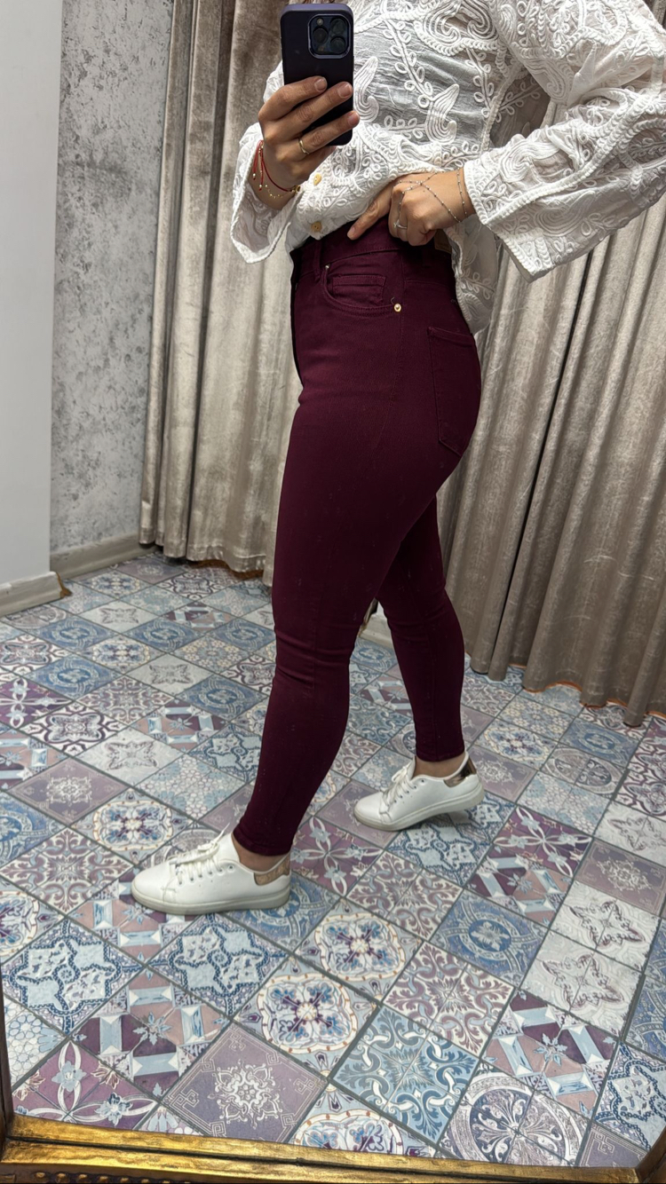 Yüksek bel skinny pantolon 