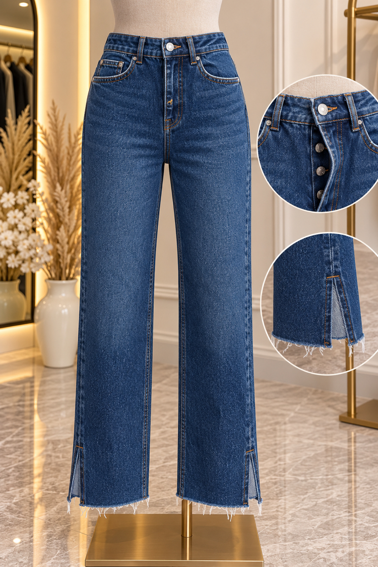 Yüksek bel mom jeans
