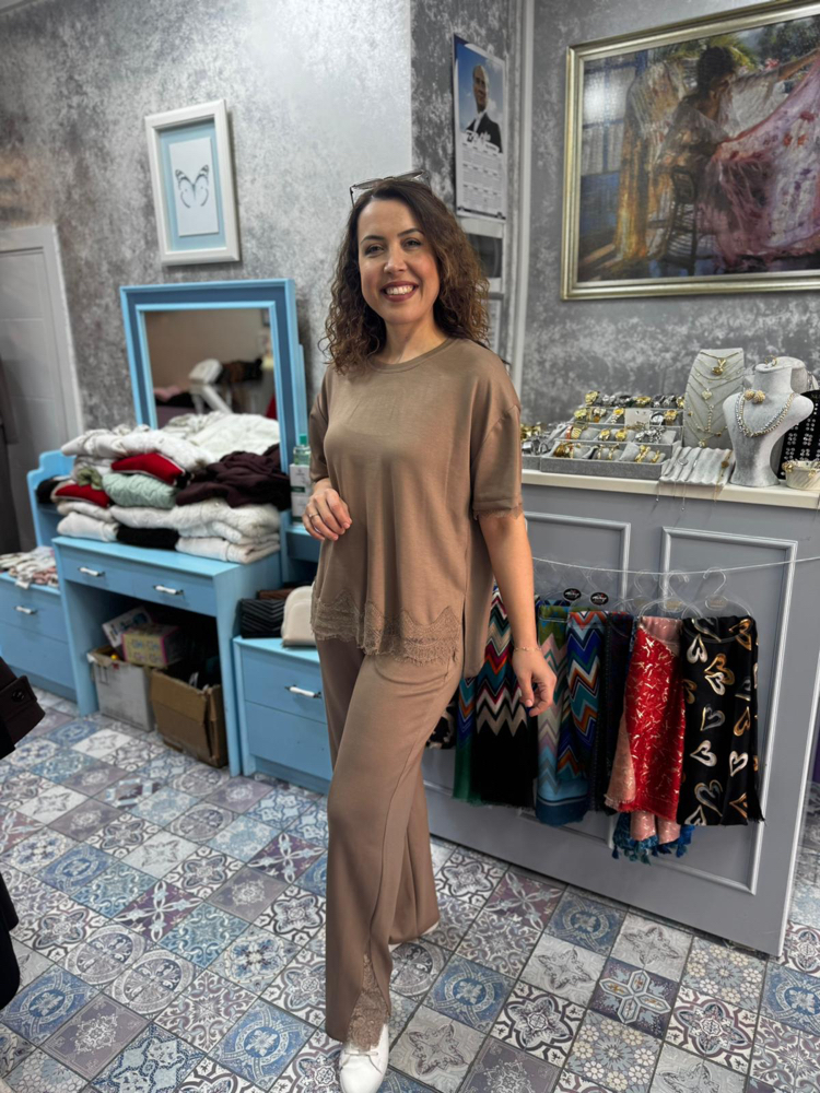Dantelli tasarım modal takım 