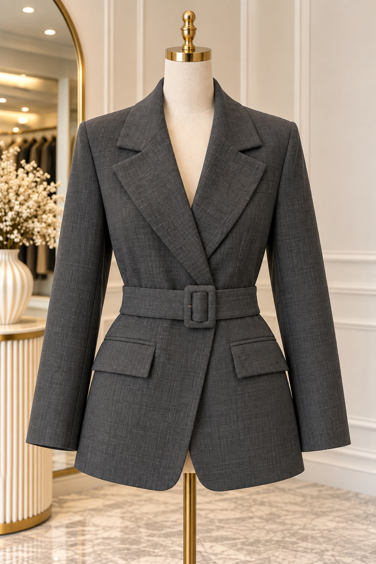 Kemerli blazer ceket