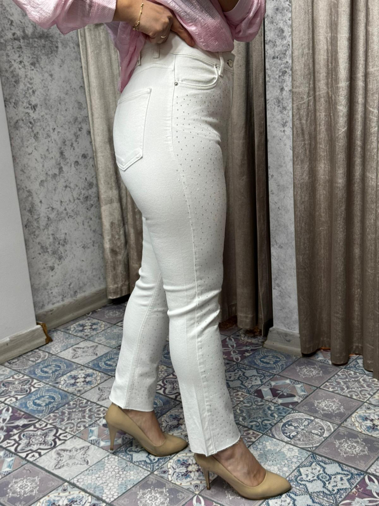 Yüksek bel taşlı mom 