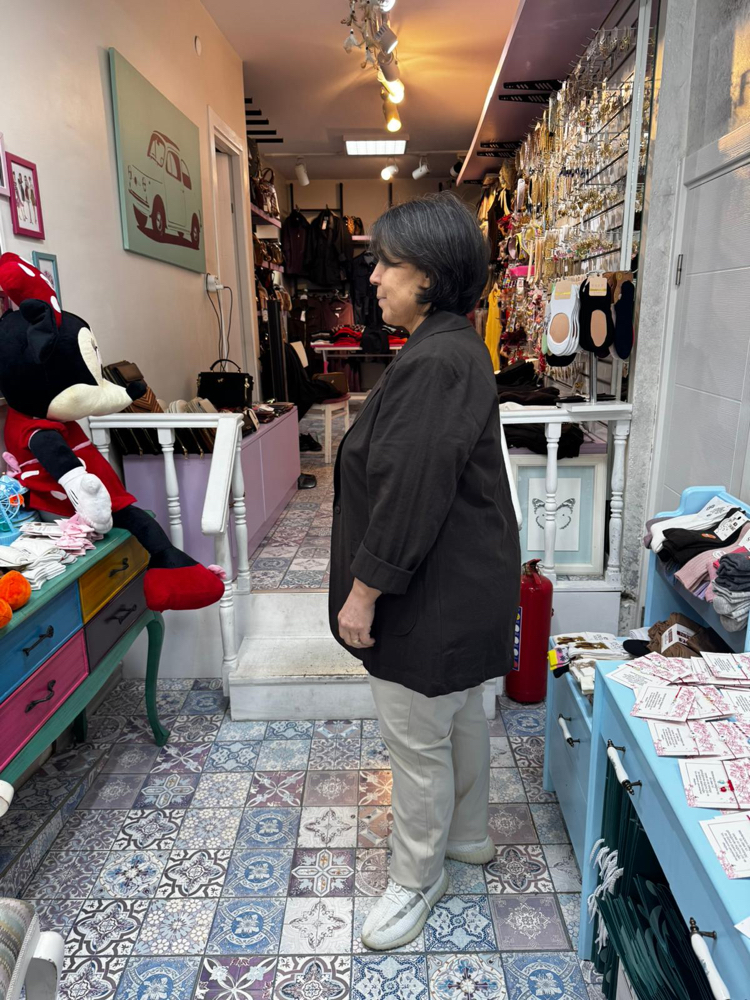 Büyük beden keten blazer ceket