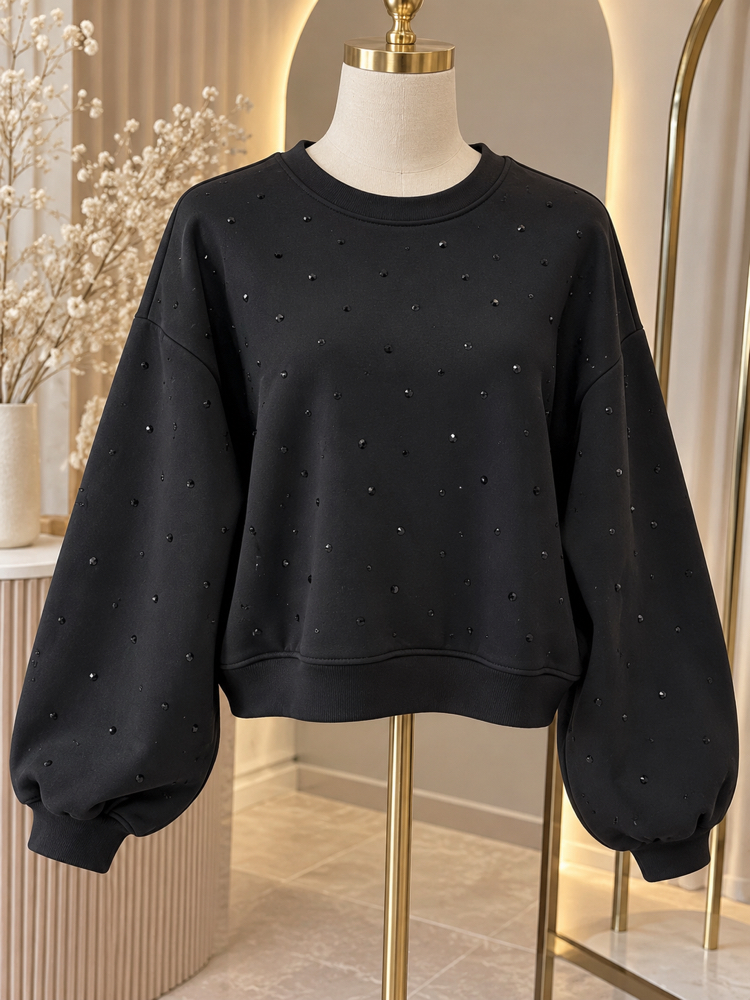 Taşlı sweatshirt 