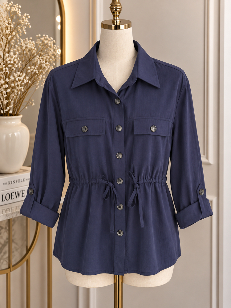 Belden bağcıklı gömlek