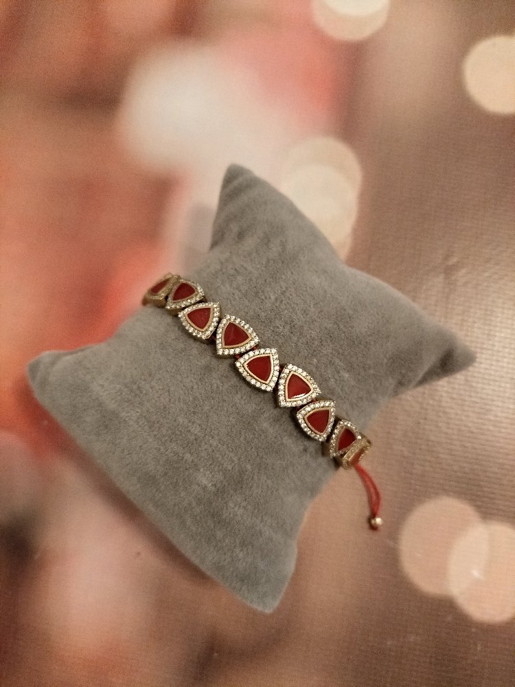 zirkon taşlı pirinç bileklik