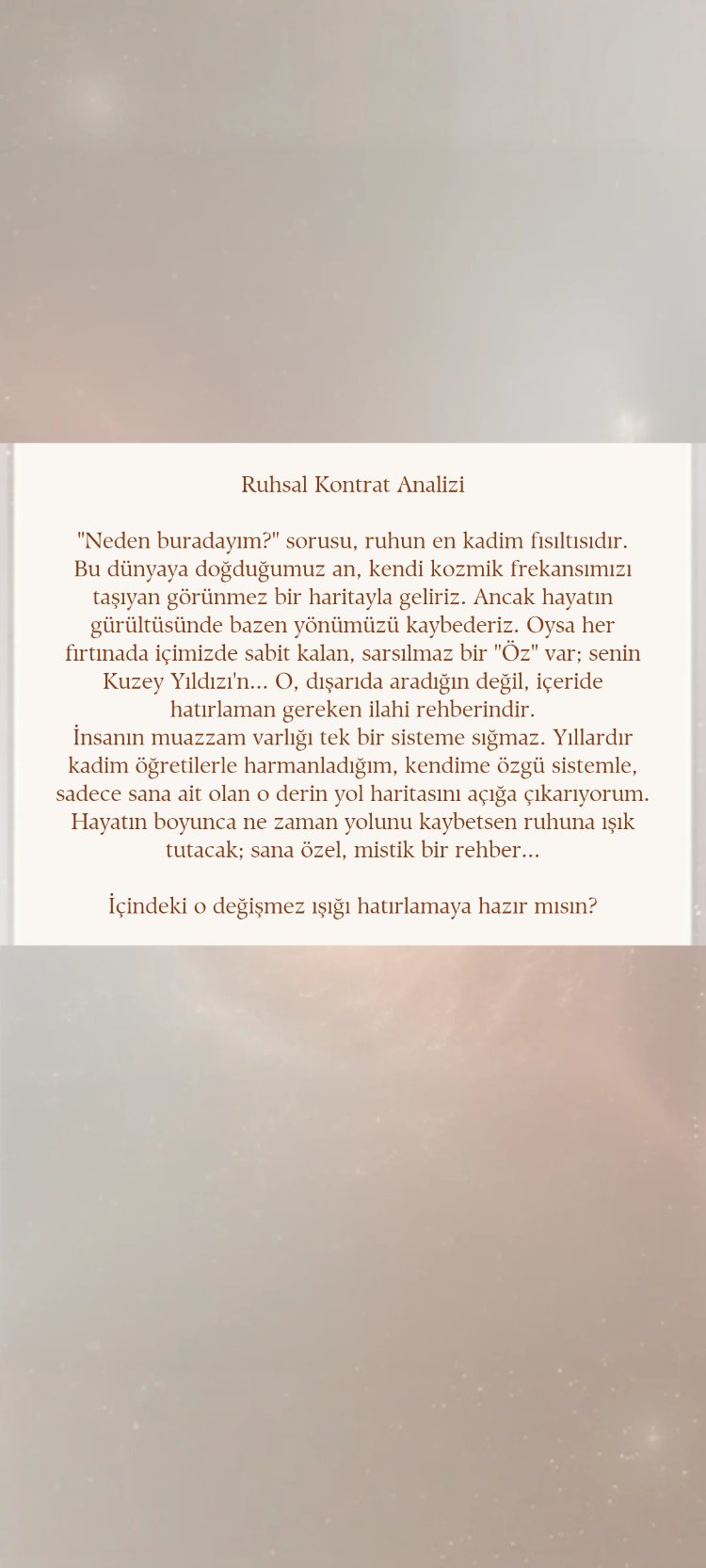 Ruhsal Kontrat Analizi 