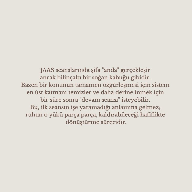 ​ Jean Adrienne Arınma Sistemi (JAAS) - Bireysel Seans 