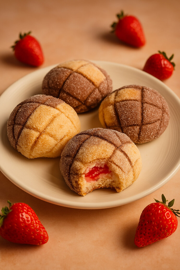 ÇİLEK JÖLELİ MELONPAN