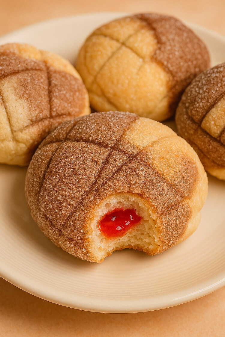 ÇİLEK JÖLELİ MELONPAN
