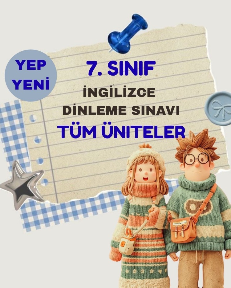 YENİ 7. Sınıf İngilizce Dinleme Sınavı - Müfredata Uygun - TÜM ÜNİTELER - #miyaovenglish