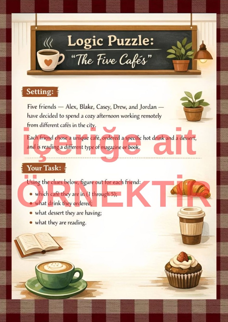 İngilizce Dedektif Oyunları - 2 ADET - MANTIK VE GİZEM OYUNU - PDF -  