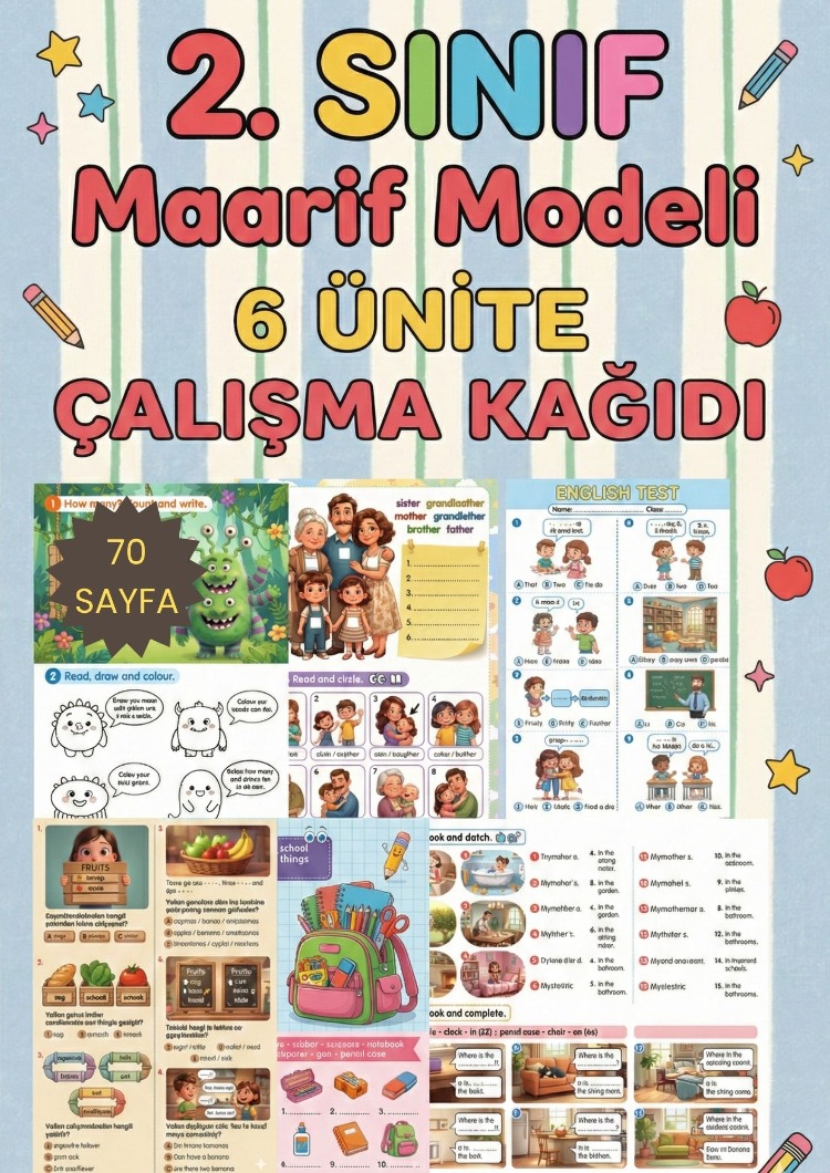 2. SINIF MAARİF MODEL ÇALIŞMA KAĞITLARI - 70 SAYFA - PDF